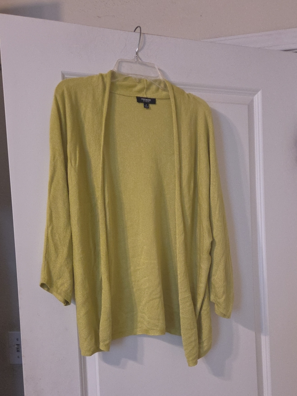 Premise Lemon Yellow Open-Front Cardigan